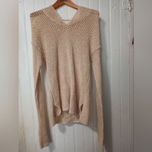 🤩Women's Cream Sweater Size M Crochet